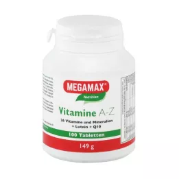 MEGAMAX Vitamīni A-Z+Q10+Luteīns, 100 kapsulas