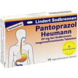 PANTOPRAZOL Heumann 20 mg pret grēmas msr. tabletes, 14 gab