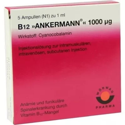 B12 ANKERMANN 1000 μg ampulas, 5X1 ml