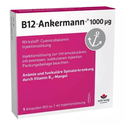B12 ANKERMANN 1000 μg ampulas, 5X1 ml B12 ANKERMANN 1000 μg ampulas, 5X1 ml