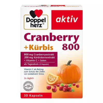 DOPPELHERZ Dzērveņu + ķirbju kapsulas, 30 kapsulas