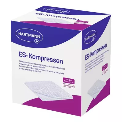 ES-KOMPRESSEN sterils 7,5x7,5 cm 12x iepakojums, 5X20 gab ES-KOMPRESSEN sterils 7,5x7,5 cm 12x iepakojums, 5X20 gab