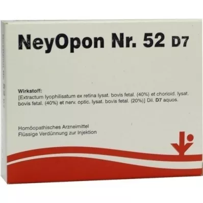 NEYOPON Nr. 52 D 7 ampulas, 5X2 ml