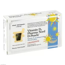 VITAMIN D3 PHARMA Nord 20 μg kapsulas, 120 kapsulas