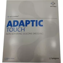 ADAPTIC Touch 20x32 cm nepieguļošs silikona brūču pārsējs, 5 gab