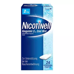 NICOTINELL Košļājamā gumija Cool Mint 2 mg, 24 gab