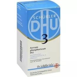 BIOCHEMIE DHU 3 Ferrum phosphoricum D 12 tabletes, 420 kapsulas
