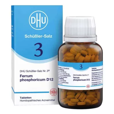 BIOCHEMIE DHU 3 Ferrum phosphoricum D 12 tabletes, 420 kapsulas