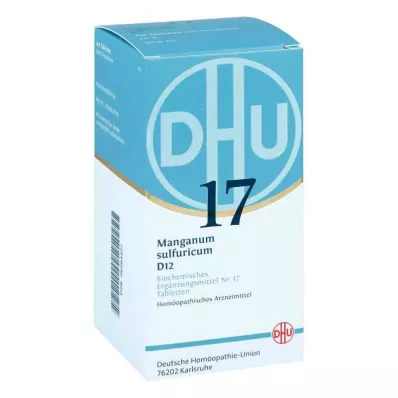 BIOCHEMIE DHU 17 Manganum sulfuricum D 12 tabletes, 420 gab BIOCHEMIE DHU 17 Manganum sulfuricum D 12 tabletes, 420 gab