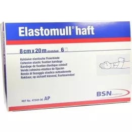 ELASTOMULL 8 cmx20 m līmējošs fiksācijas pārsējs, 6 gab