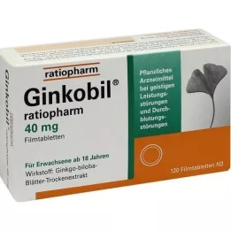 GINKOBIL-ratiopharm 40 mg apvalkotās tabletes, 120 gab