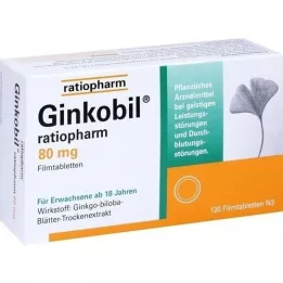 GINKOBIL-ratiopharm 80 mg apvalkotās tabletes, 120 gab