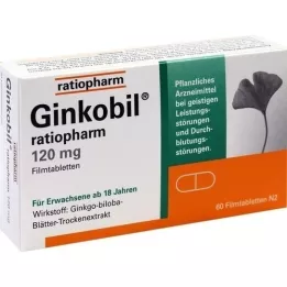 GINKOBIL-ratiopharm 120 mg apvalkotās tabletes, 60 gab