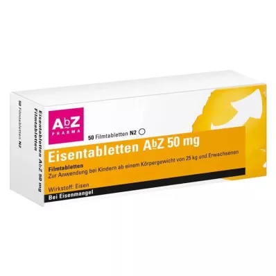 EISENTABLETTEN AbZ 50 mg apvalkotās tabletes, 50 gab EISENTABLETTEN AbZ 50 mg apvalkotās tabletes, 50 gab