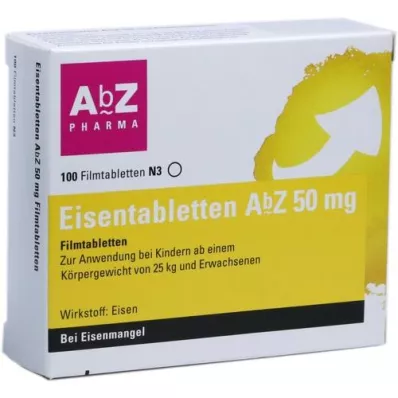 EISENTABLETTEN AbZ 50 mg apvalkotās tabletes, 100 gab