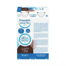 FRESUBIN ENERGY Šķiedrvielas DRINK Šokolādes kolba, 4X200 ml