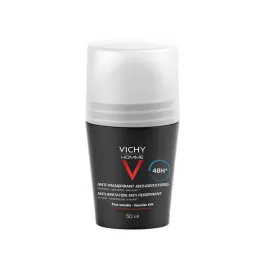 VICHY HOMME Dezodorants roll-on jutīgai ādai, 50 ml