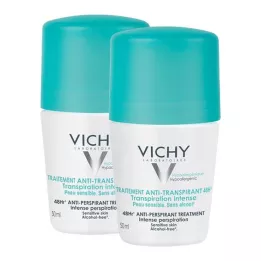 VICHY DEO Roll-on antiperspirants 48h dubultā iepakojumā, 2X50 ml