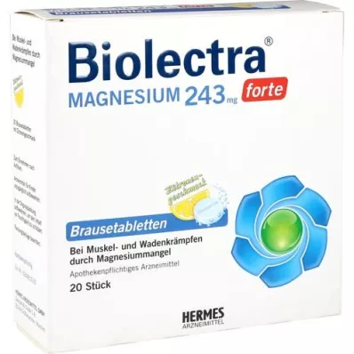BIOLECTRA Magnija 243 mg forte citronu tabletes, 20 gab