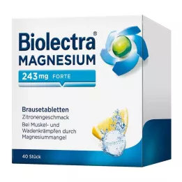 BIOLECTRA Magnija 243 mg forte citronu tabletes, 40 gab