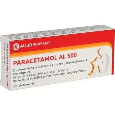 PARACETAMOL AL 500 tabletes, 20 gab