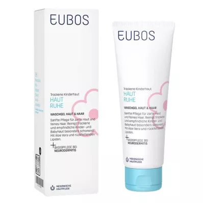 EUBOS KINDER Nomierinošs mazgāšanas gels ādai, 125 ml