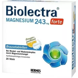 BIOLECTRA Magnijs 243 mg forte Orange putojošās tabletes, 20 gab