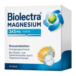 BIOLECTRA Magnijs 243 mg forte Orange putojošās tabletes, 20 gab
