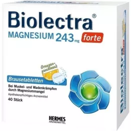 BIOLECTRA Magnijs 243 mg forte apelsīnu putojošās tabletes, 40 kapsulas