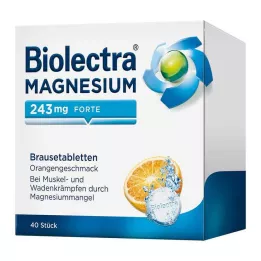 BIOLECTRA Magnijs 243 mg forte apelsīnu putojošās tabletes, 40 kapsulas