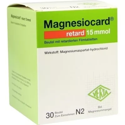 MAGNESIOCARD retard 15 mmol maisiņš ar ret.plēvi, 30 gab