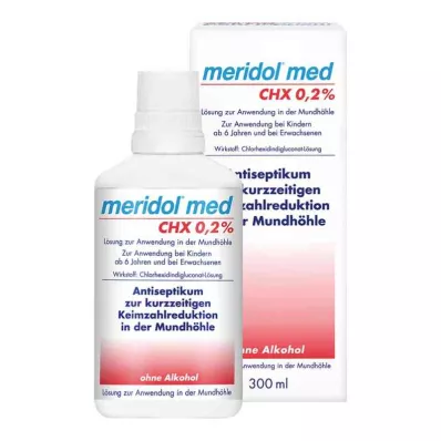 Meridol med CHX 0,2% šķīdums lietošanai mutes dobumā (300 ml) Meridol med CHX 0,2% šķīdums lietošanai mutes dobumā (300 ml)