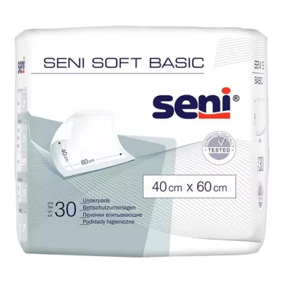 SENI Soft Basic gultas aizsardzības spilventiņš 40x60 cm, 30 gab