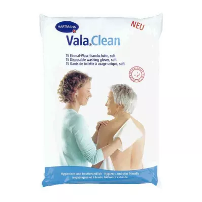 Valaclean mīkstie vienreizējās lietošanas mazgāšanas cimdi (15 gab.)