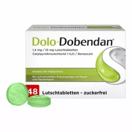 DOLO-DOBENDAN 1,4 mg/10 mg pastilas, 48 gab