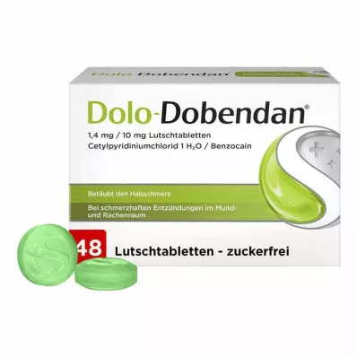 DOLO-DOBENDAN 1,4 mg/10 mg pastilas, 48 gab
