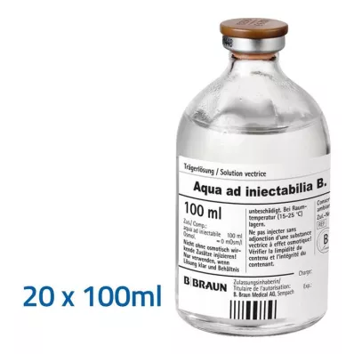 Aqua AD Injectabilia injekciju šķīdums, 20X100 ml Aqua AD Injectabilia injekciju šķīdums, 20X100 ml