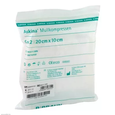 ASKINA Marles kompresi 10x20 cm sterili, 5X2 gab ASKINA Marles kompresi 10x20 cm sterili, 5X2 gab