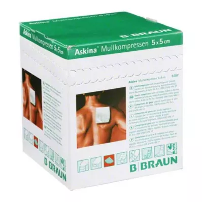 ASKINA Marles kompresi 5x5 cm sterili 8 reizes, 25X2 gab ASKINA Marles kompresi 5x5 cm sterili 8 reizes, 25X2 gab