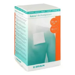 ASKINA Marles kompresi 10x10 cm nesterili 12 reizes, 100 gab