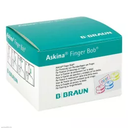 ASKINA Pirksts Bob krāsains, 50 gab
