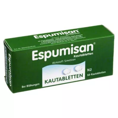 ESPUMISAN Košļājamās tabletes, 50 gab