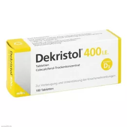 DEKRISTOL 400 I.U. tabletes, 100 gab