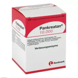 PANKREATAN 10 000 kuņģimizturīgu cieto kapsulu, 100 gab