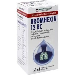 BROMHEXIN 12 BC Perorālie pilieni, 50 ml