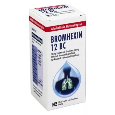 BROMHEXIN 12 BC Perorālie pilieni, 50 ml