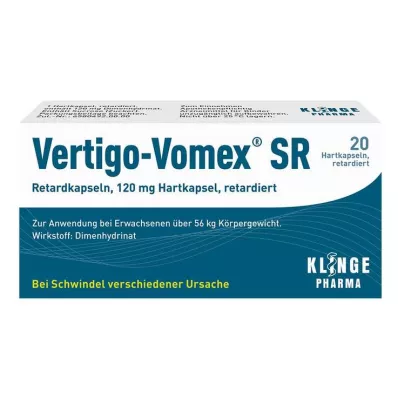 VERTIGO-VOMEX SR Ilgstošās darbības kapsulas, 20 gab VERTIGO-VOMEX SR Ilgstošās darbības kapsulas, 20 gab