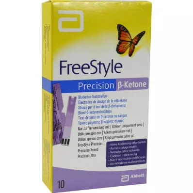 Freestyle Precision Beta Ketone asins ketonu testa strēmeles, 10 gab Freestyle Precision Beta Ketone asins ketonu testa strēmeles, 10 gab