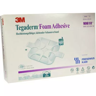 TEGADERM Putu līme FK 8,8x8,8 cm 90610, 10 gab TEGADERM Putu līme FK 8,8x8,8 cm 90610, 10 gab