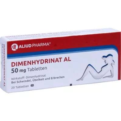 DIMENHYDRINAT AL 50 mg tabletes, 20 gab